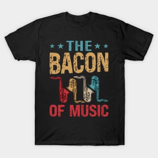 The Bacon of Music Design Saxophone T-Shirt